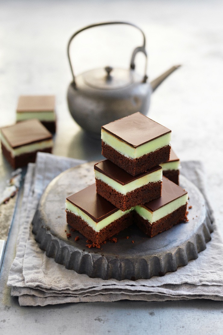 Choc-mint Brownie Slice